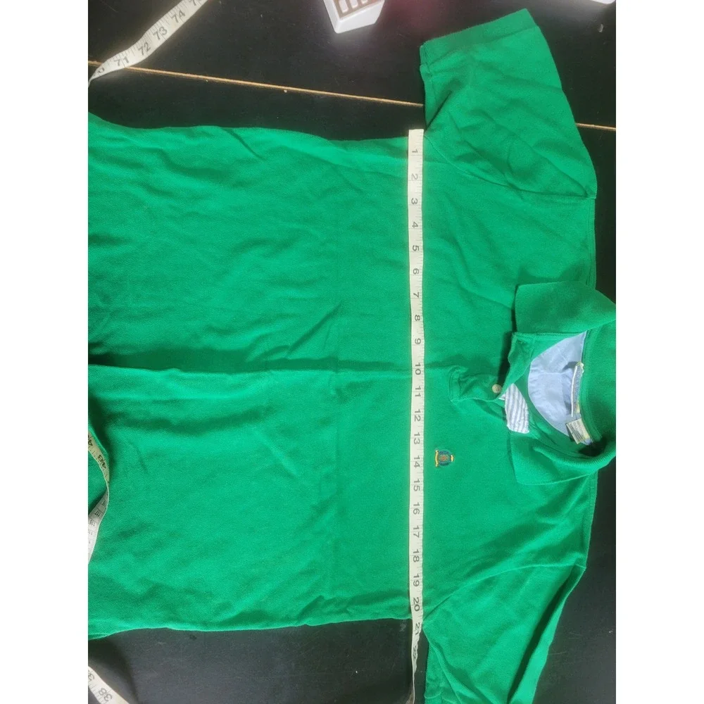 Bugle Boy Vintage Green Short Sleeve Pique Polo Shirt Embroidered Logo Mens L